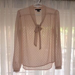 Suzy Shier Tie Front Blouse